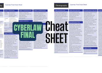 Cyberlaw Final Cheat Sheet