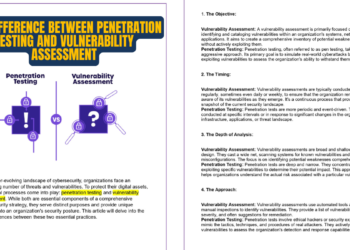 The Difference Between Penetration Testing and Vulnerability Assessment