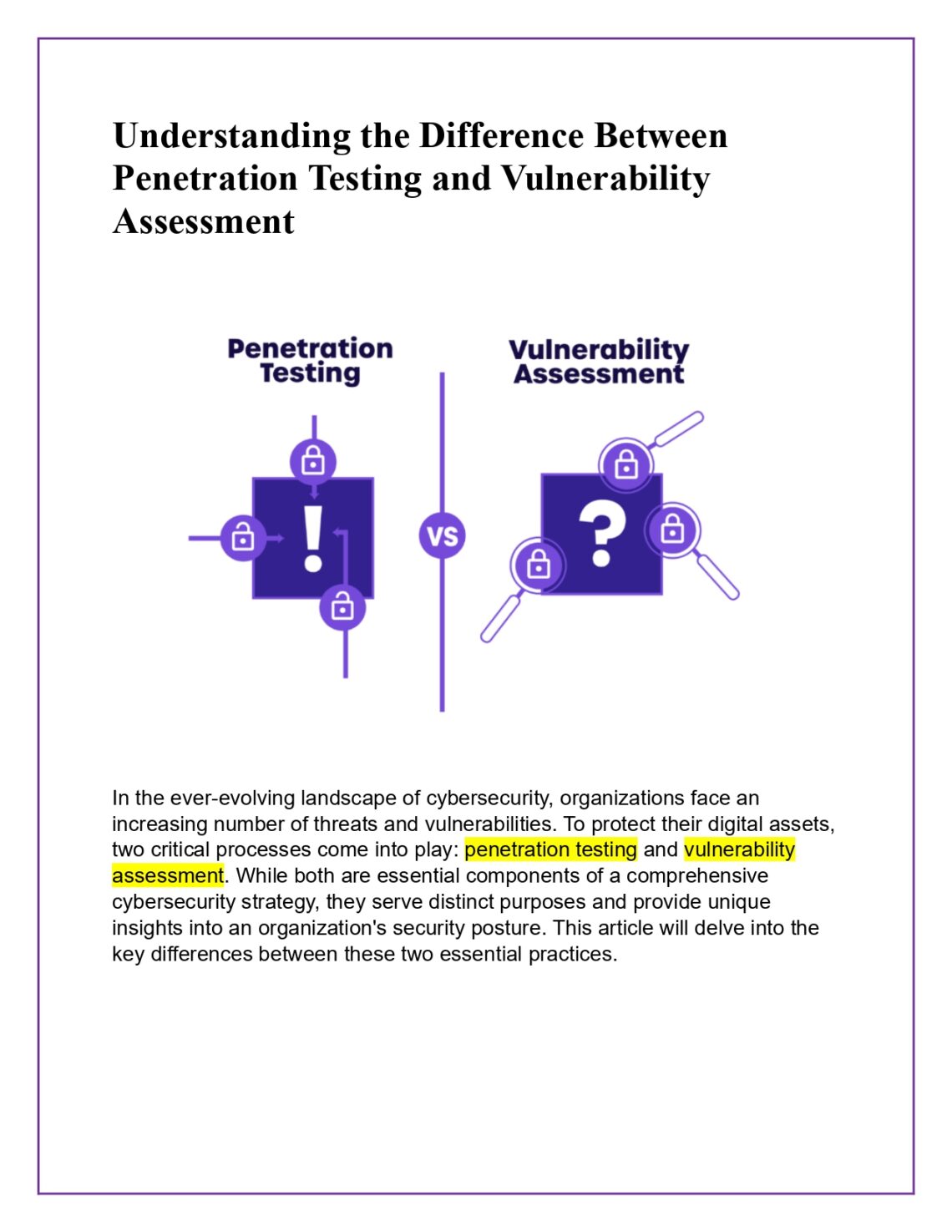 The Difference Between Penetration Testing and Vulnerability