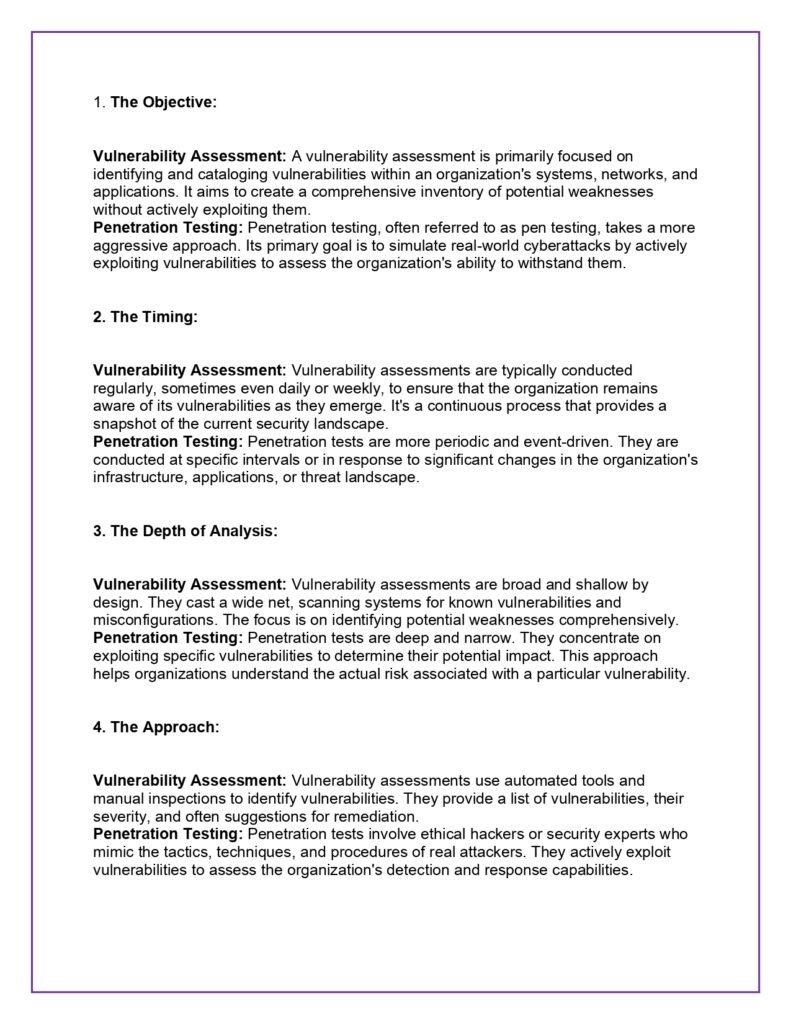 The Difference Between Penetration Testing and Vulnerability Assessment PDF