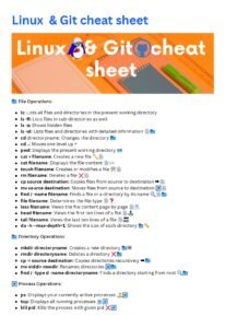 Linux and Git Cheat Sheet PDF - Connect 4 Techs