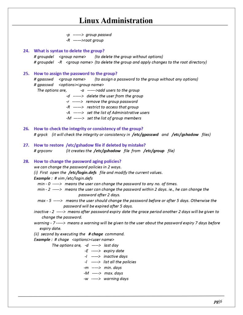 Quick Reference For Linux Administration PDF