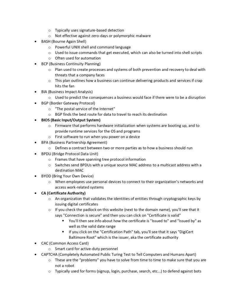 A Comprehensive Guide to CompTIA SEC 601 Acronyms