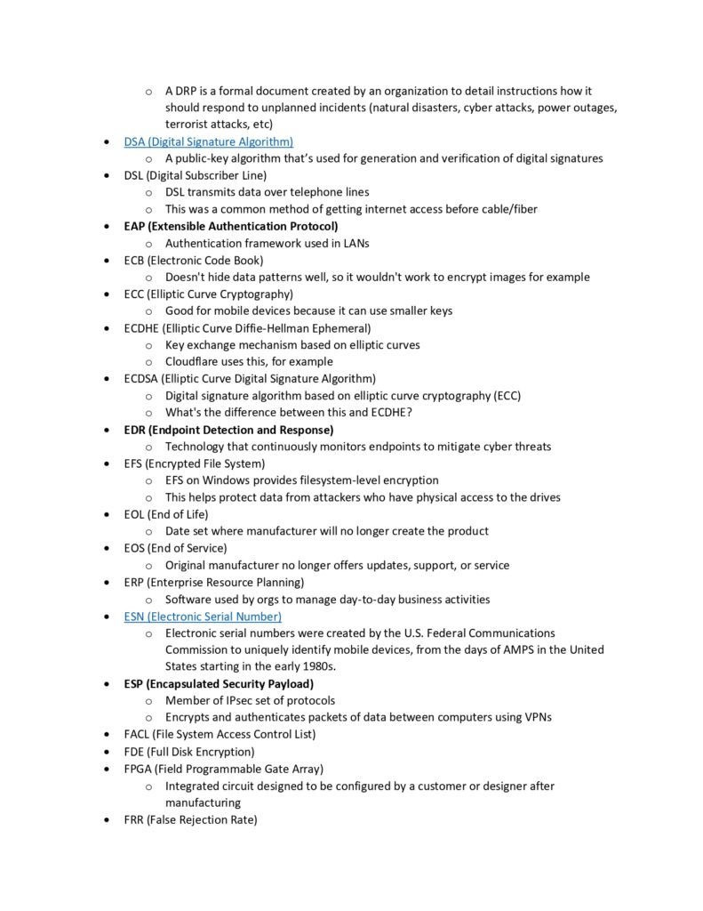 A Comprehensive Guide to CompTIA SEC 601 Acronyms