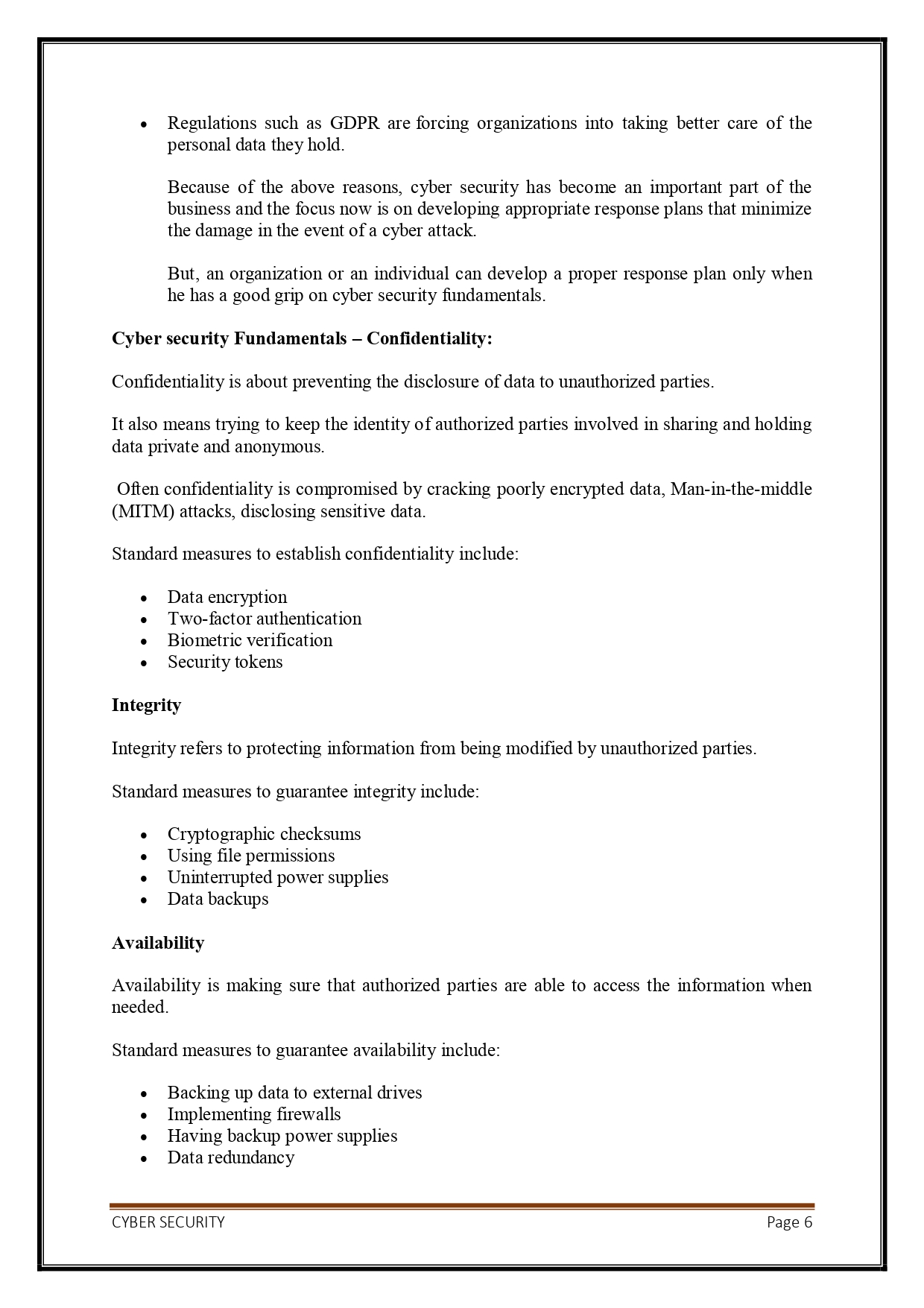 Digital Notes on Cyber Security (R18A0521) PDF